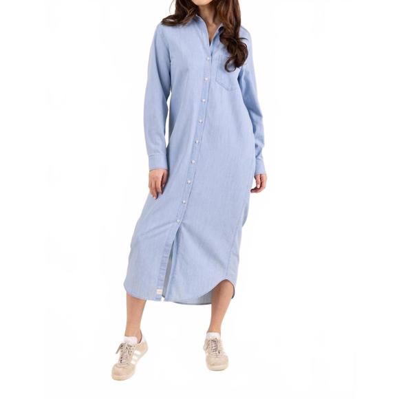 NEW LE MARAIS women's louisiana dress in classic denim - Picture 3 of 4